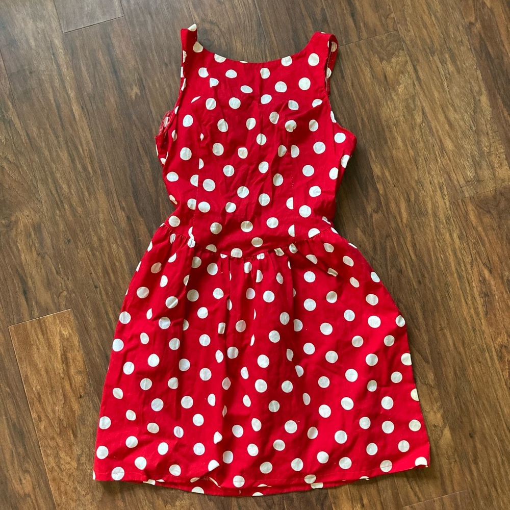 Vintage backless polka dot dress
